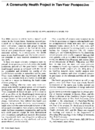 A Community Health Project In TenYear Perspective