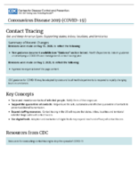 Contact tracing get and keep America open supporting states tribes localities and territories May 15 2020