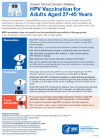 Shared Clinical DecisionMaking HPV Vaccination for Adults Aged 27  45 Years