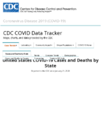 United States COVID19 cases and deaths by state reported to the CDC since January 21 2020 COVID19 case rate in the US reported to the CDC by stateterritory cases per 100000 Sep 17 2020