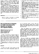 Use and sources of payment for health and community services for children with impaired mobility