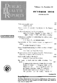 Public Health Report  v 71 no 10  table of contents