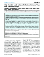 High Humidity Leads to Loss of Infectious Influenza Virus from Simulated Coughs