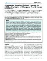 A Neutralizing Monoclonal Antibody Targeting the AcidSensitive Region in Chikungunya Virus E2 Protects from Disease