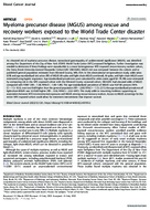 Myeloma precursor disease MGUS among rescue and recovery workers exposed to the World Trade Center disaster