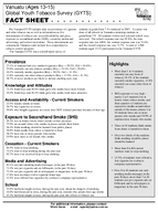 2007 Vanuatu Ages 1315 Global Youth Tobacco Survey GYTS Fact Sheet
