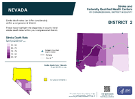 NV Congressional District 02 Stroke and Federally Qualified Health Centers Map 118th Congress