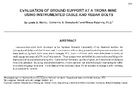 Evaluation of Ground Support at a Trona Mine Using Instrumented Cable and Rebar Bolts
