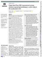 Finger Blood Flow FBF Measurement Among VibrationExposed Groundskeepers A Pilot Study in the Southeastern USA
