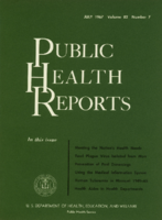 Public Health Reports  v 82 no 7 July 1967  cover