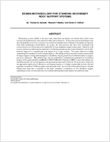 Design Methodology For Standing Secondary Roof Support Systems Proceedings
