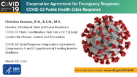 COVID19 Crisis Response Cooperative Agreement Components A and B Supplemental Funding Interim Guidance