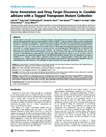 Gene Annotation and Drug Target Discovery in Candida albicans with a Tagged Transposon Mutant Collection