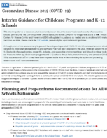 Interim Guidance for Childcare Programs and K12 Schools February 16 2020