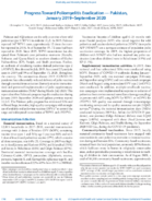 Progress Toward Poliomyelitis Eradication  Pakistan January 2019September 2020