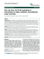 One size does not fit all evaluating an intervention to reduce antibiotic prescribing for acute bronchitis
