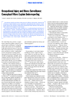 Occupational Injury and Illness Surveillance Conceptual Filters Explain Underreporting