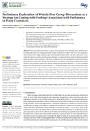Preliminary Exploration of Weekly Peer Group Discussions as a Strategy for Coping with Feelings Associated with Euthanasia in Dairy Caretakers