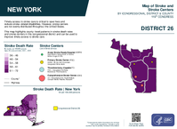 NY Congressional District 26 Stroke and Stroke Centers Map 119th Congress