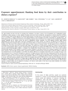 Exposure Apportionment Ranking Food Items by Their Contribution to Dietary Exposure