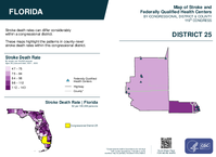 FL Congressional District 25 Stroke and Federally Qualified Health Centers Map 119th Congress