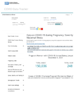 Data on COVID19 during pregnancy  severity of maternal illness December 6 2021