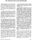 The physicianpharmacist relationship