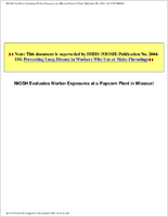 NIOSH Evaluates Worker Exposures at a Popcorn Plant in Missouri