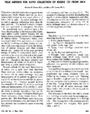 Field method for rapid collection of iodine 131 from milk