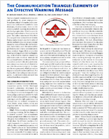 The Communication Triangle Elements of an Effective Warning Message