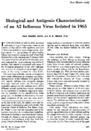 Biological and antigenic characteristics of an A2 influenza virus isolated in 1965