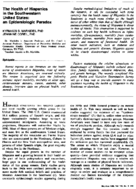 The health of Hispanics in the southwestern United States an epidemiologic paradox