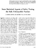 Some statistical aspects of safety testing the Salk poliomyelitis vaccine