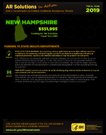 CDCs Investments to Combat Antibiotic Resistance Threats New Hampshire Fiscal Year 2019