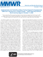 Implementation of a Pooled Surveillance Testing Program for Asymptomatic SARSCoV2 Infections on a College Campus  Duke University Durham North Carolina August 2October 11 2020