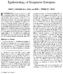 Epidemiology of exogenous estrogens