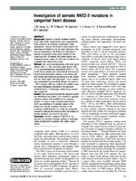 Investigation of somatic NKX25 mutations in congenital heart disease
