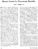 Recent trends for pneumonia mortality