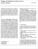 Insights On Technology Transfer From The Bureau Of Mines