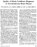 Quality Of Death Certificate Diagnoses Of Arteriosclerotic Heart Disease
