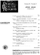 Public Health Rep v 74 no 7  table of contents