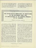 The Status of fly resistance to insecticides in the Savannah area and its implications in the general problem of fly control