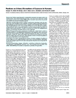 Parabens as Urinary Biomarkers of Exposure in Humans