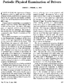 Periodic physical examination of drivers