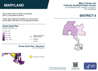 MD Congressional District 08 Stroke and Federally Qualified Health Centers Map 119th Congress