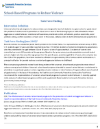 SchoolBased Programs to Reduce Violence