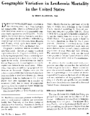 Geographic variation in leukemia mortality in the United States