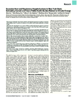 Excessive Heat and Respiratory Hospitalizations in New York State Estimating Current and Future Public Health Burden Related to Climate Change