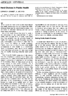 Hard Choices In Public Health