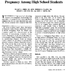 Pregnancy among high school students